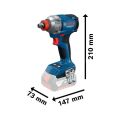 Bosch Profesyonel GDX 18V-285 Çift Akülü 4 Ah Darbeli Somun Sıkma