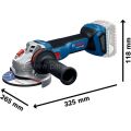 Bosch Profesyonel GWS 18V-11 S 2X4.0AH Çift Akülü Devir Ayarlı Taşlama 06019N40002X4A