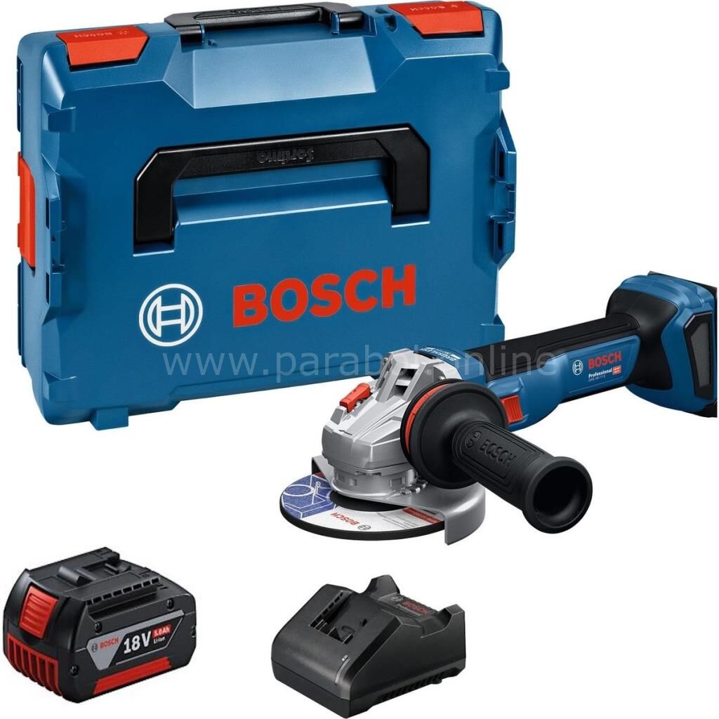 Bosch Profesyonel GWS 18V-11 S Tek Akülü 5 Ah Devir Ayarlı Taşlama 06019N4003