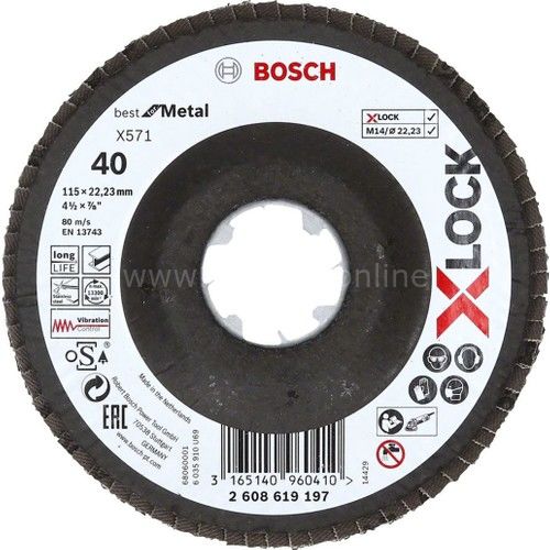 X-Lock Best For Metal 115MM 40KUM Flap - 2608621763