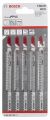 Bosch - Temiz Kesim Serisi PVC İçin T 302 H Dekupaj Testeresi Bıçağı - 5'Li Paket 2608667448