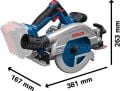 Bosch Professional GKS 18V-57-2 GX Akülü Daire Testere (Solo/Aküsüz) - 06016C1000
