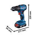 Bosch Professional GDR 18V-215 + GSB 185-Lİ Torklu Vidalama ve Darbeli Matkap Seti - 06019N2024
