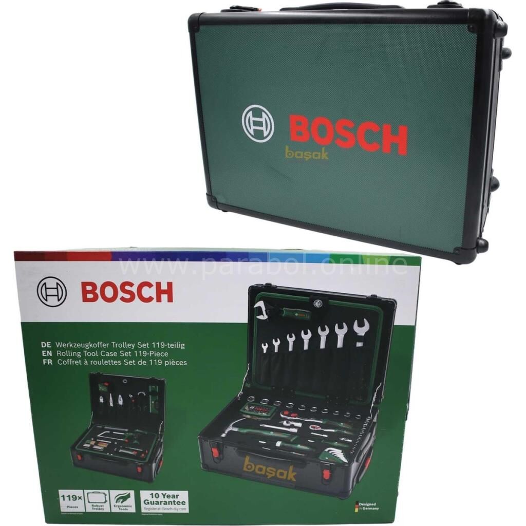 Bosch 119 Parça Tekerlekli Alet Çantası Seti 1600A02ZB4