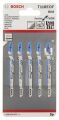 Bosch - Kırılmaya Karşı Dayanıklı Seri Metal İçin T 118 EOF Dekupaj Testeresi Bıçağı - 5'Li Paket 2608634237