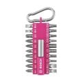 Bosch - 21 Parça Yaylı Kancalı Vidalama(Pembe) 8'li Karton Standlı