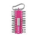 Bosch - 21 Parça Yaylı Kancalı Vidalama(Pembe) 8'li Karton Standlı