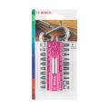 Bosch - 21 Parça Yaylı Kancalı Vidalama(Pembe) 8'li Karton Standlı