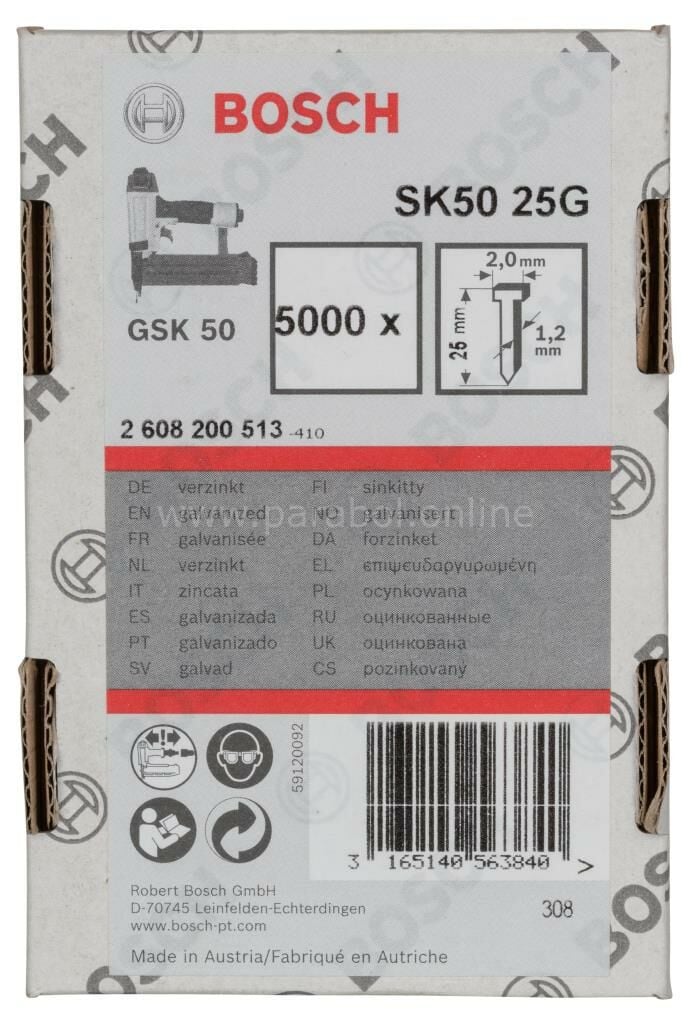 Bosch - GSK 50 Çivisi  25 mm 5000li 2608200513