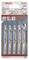 Bosch - Kademeli Artan Dişli Seri Metal İçin T 123 XF Dekupaj Testeresi Bıçağı - 5'Li Paket 2608638473