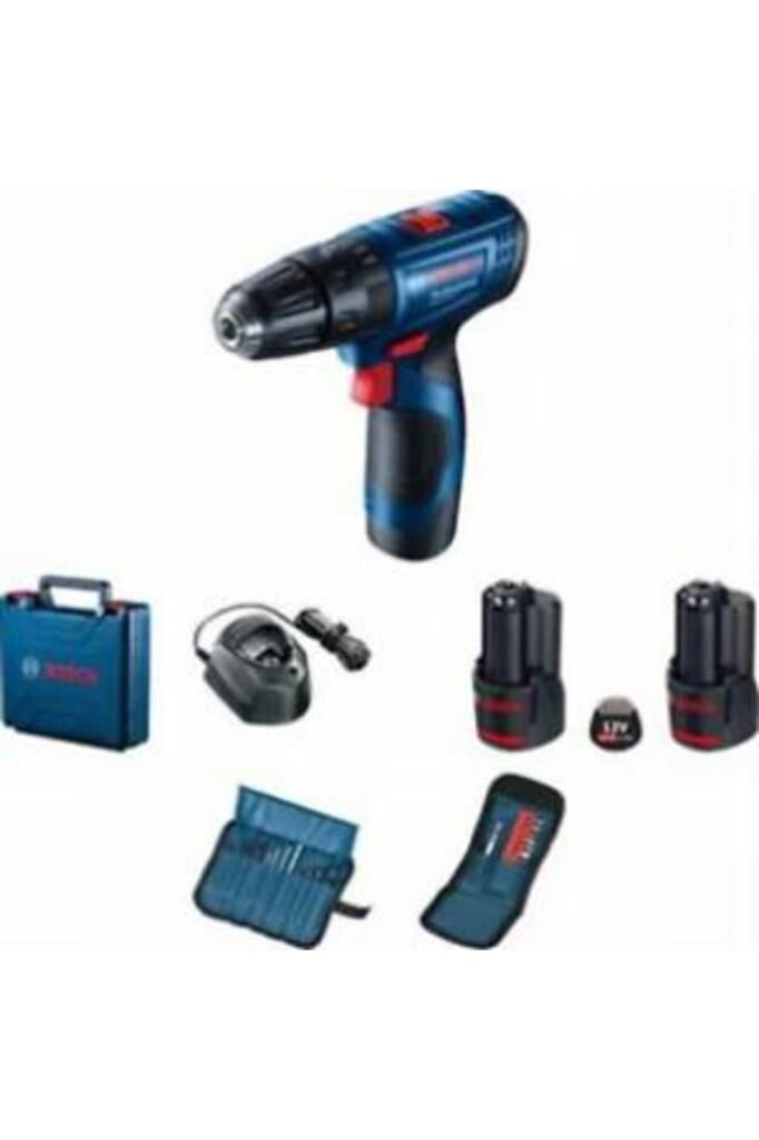 Bosch Professional GSB 120-LI 12 V Çift Akülü Darbeli Vidalama Makinesi + 23 Parça Vidama Ucu