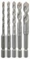 Bosch - Altıgen Şaftlı, HEX-9 Serisi HEX-9 Serisi Seramik için Matkap Ucu 5'li Set 4-5-6-8-10 mm 2608589528