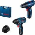 Bosch GSR 120-Li Akülü Vidalama + GDR 120-LI 2x2A Somun Sıkma Makinesi