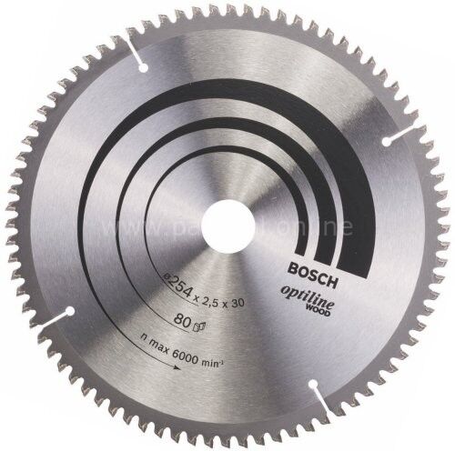 Bosch OPW Daire Test. Bıç.  254*30 mm 80 D G