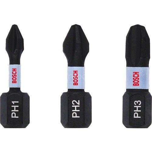 Impact Yıldız Bits Uç PH1/2/3X25 mm 3lü 2608522470