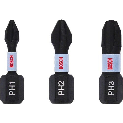 Impact Yıldız Bits Uç PH1/2/3X25 mm 3lü 2608522470