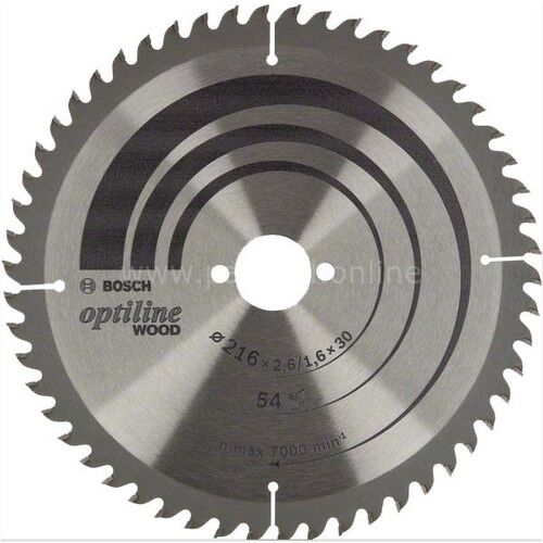 Bosch Optiline Wood Daire Testere Bıçağı 216mm 54dış Ahşap