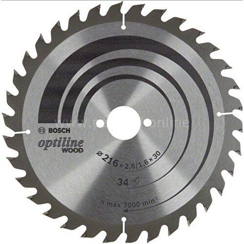 Bosch Optiline Wood Daire Testere Bıçağı 216MM 34DIŞ Ahşap