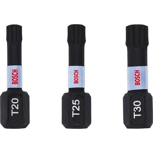 Impactc Torx Bits Ucu T20/25/30x25 Mm 3'Lü 2608522479