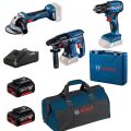 Bosch Professional Gsr 185-LI + Gws 180-LI + Gbh 180-LI 2X4.0AH Akülü Kombo Kit -0615990N1Y