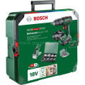 Bosch UniversalImpact 18V (2x 1,5Ah) Akülü Darbeli/Delme Vidalama Makinesi + 210 parça set + Systembox S 06039D4107