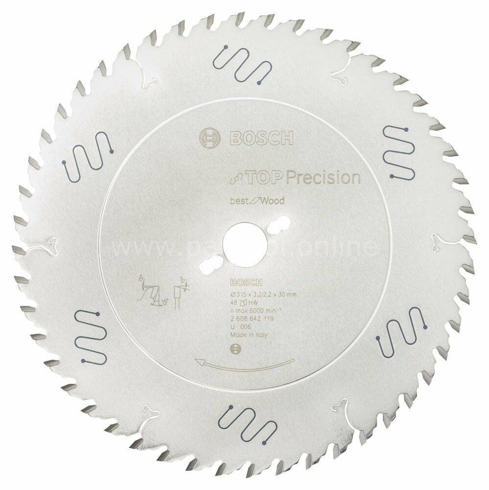 Bosch - Best Serisi Hassas Kesim Ahşap için Daire Testere Bıçağı 315*30 mm 48 Diş 2608642119