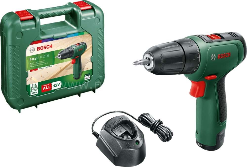 Bosch EasyDrill 1200 Akülü Delme Vidalama Makinesi + GAL 1210 CV (Tek Akülü) 06039D3006