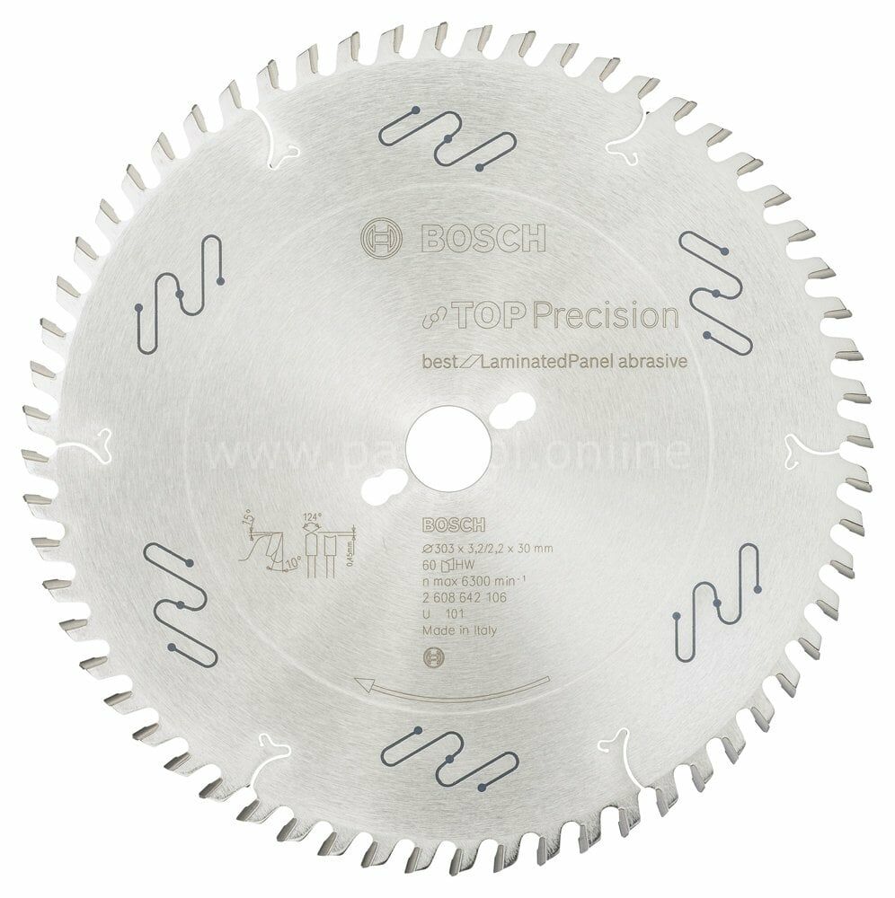 Bosch - Best Serisi Hassas Kesim Aşındırıcı Kaplamalı Lamine Panel için Daire Testere Bıçağı 303*30 mm 60 Diş 2608642106