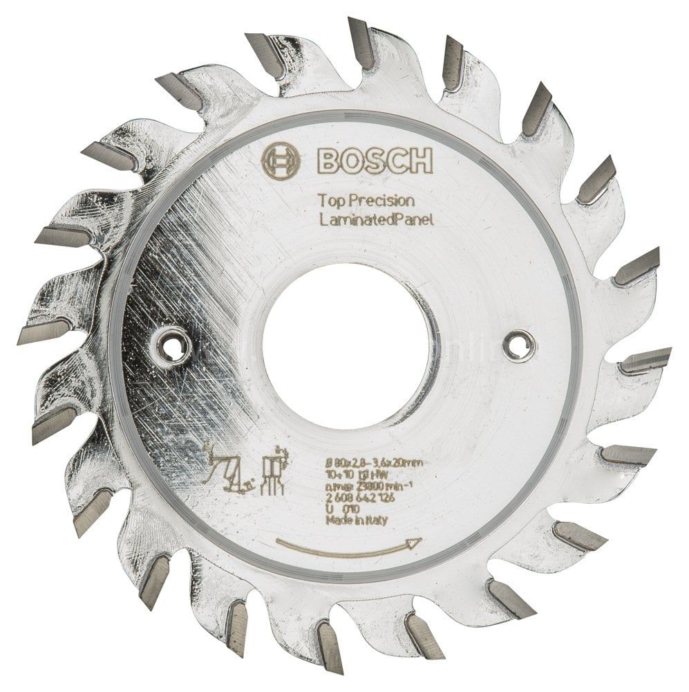 Bosch - Best Serisi Hassas Kesim Lamine Panel için Ön Çizme Bıçağı 80*20 mm 10+10 Diş 2608642126