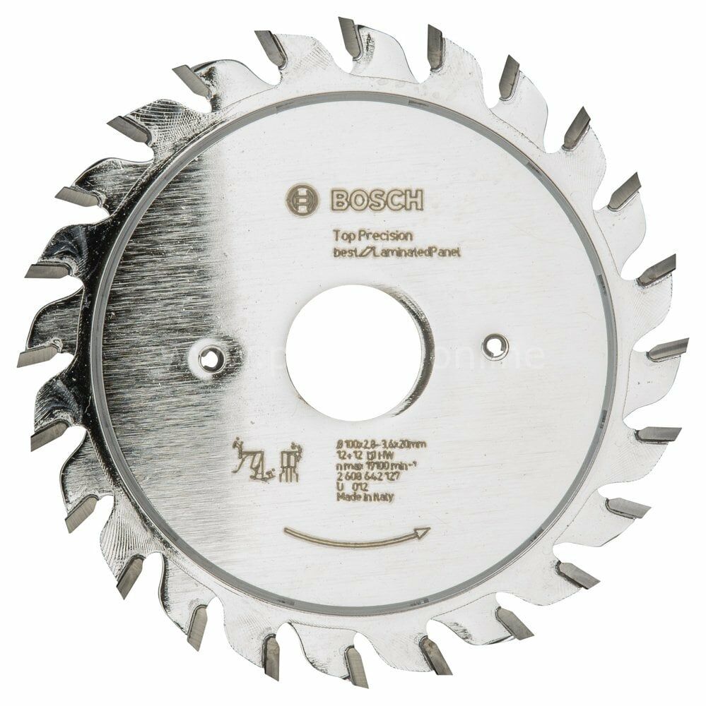 Bosch - Best Serisi Hassas Kesim Lamine Panel için Ön Çizme Bıçağı 100*20 mm 12+12 Diş 2608642127